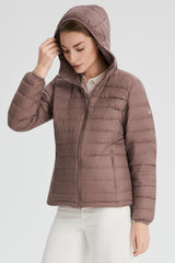 Orolay-Lightweight Packable Down Jacket with Stand Collar-#color_pink