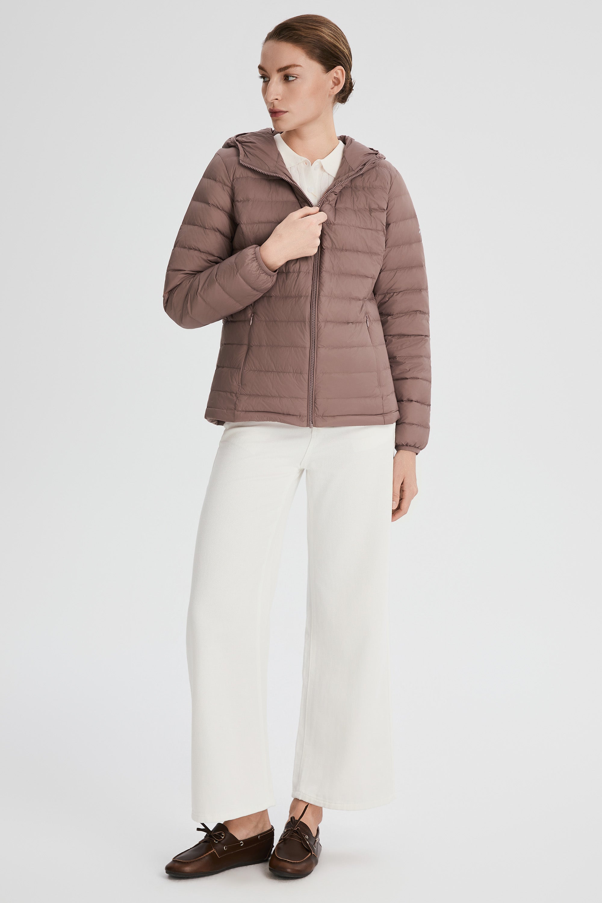 Orolay-Lightweight Packable Down Jacket with Stand Collar-#color_pink