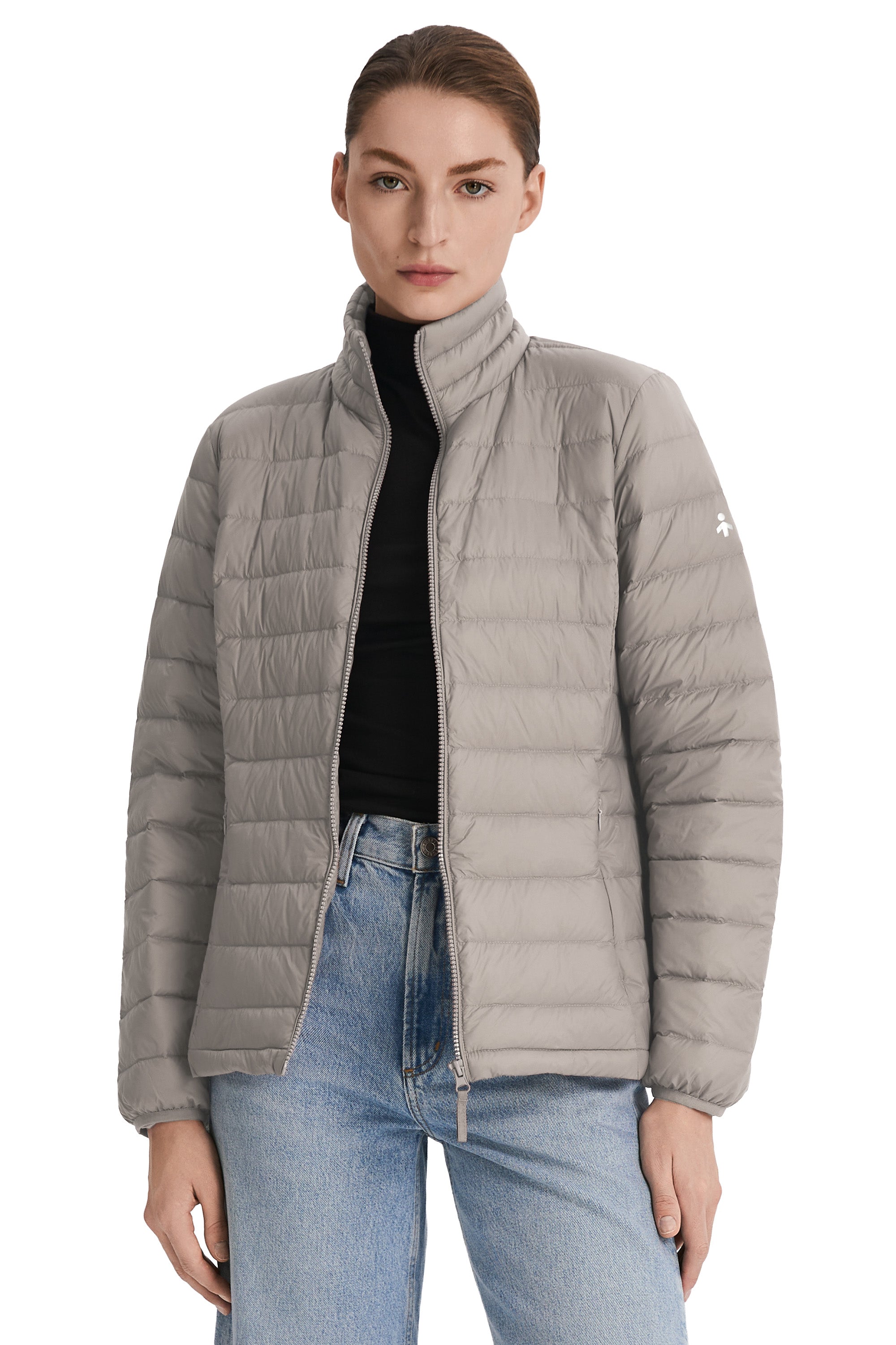 Orolay-Lightweight Packable Down Jacket with Stand Collar-#color_gray
