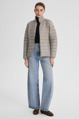Orolay-Lightweight Packable Down Jacket with Stand Collar-#color_gray