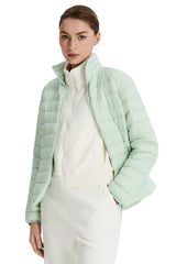 Orolay-Lightweight Packable Down Jacket with Stand Collar-#color_light green