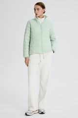 Orolay-Lightweight Packable Down Jacket with Stand Collar-#color_light green