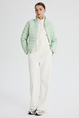 Orolay-Lightweight Packable Down Jacket with Stand Collar-#color_light green