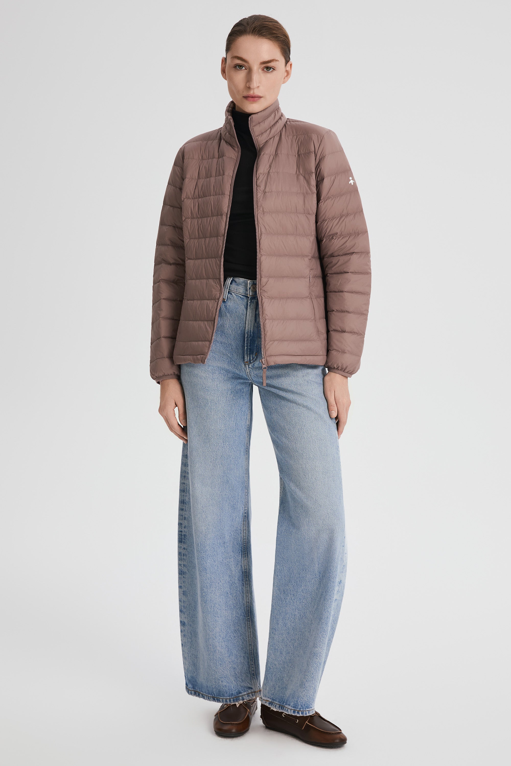 Orolay-Lightweight Packable Down Jacket with Stand Collar-#color_pink