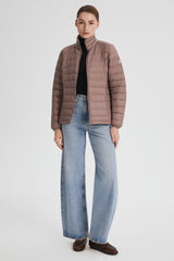 Orolay-Lightweight Packable Down Jacket with Stand Collar-#color_pink