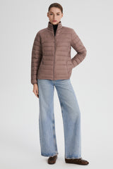 Orolay-Lightweight Packable Down Jacket with Stand Collar-#color_pink