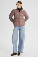 Orolay-Lightweight Packable Down Jacket with Stand Collar-#color_pink