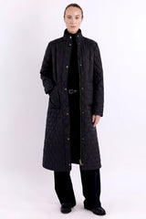 BarnForm Long Lightweight Trench Jacket #color_black