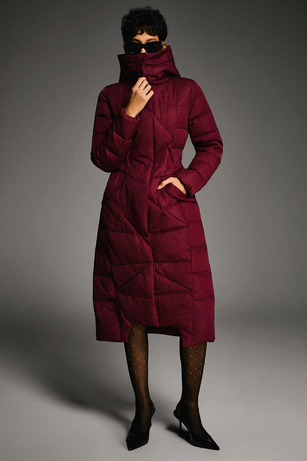 Long Maxi Down Coat Hood