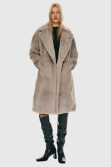 Orolay-Long Teddy Coat-#color_Shadow Gray