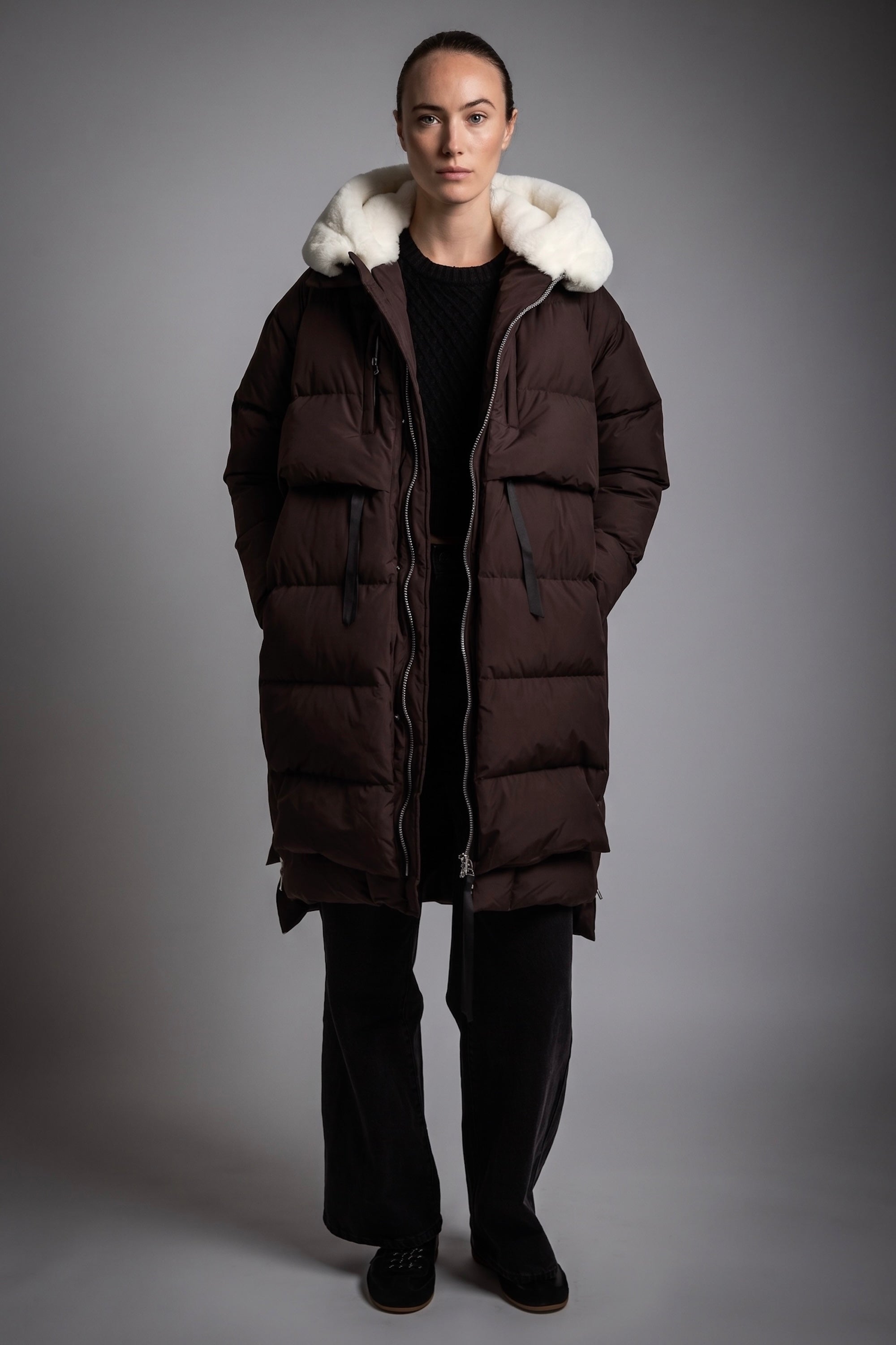 Orolay-Long Winter Puffer Jacket-Long Winter Puffer Jacket - Orolay, #color_coffee