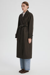 Maxi Length Oversized Trench Coat orolay #color_coffee