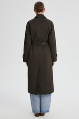 Maxi Length Oversized Trench Coat orolay #color_coffee