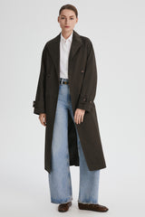 Maxi Length Oversized Trench Coat orolay #color_coffee
