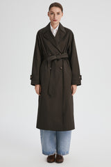 Maxi Length Oversized Trench Coat orolay #color_coffee