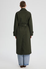 Maxi Length Oversized Trench Coat orolay #color_olive