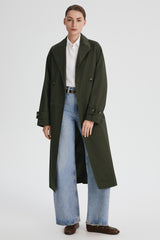 Maxi Length Oversized Trench Coat orolay #color_olive