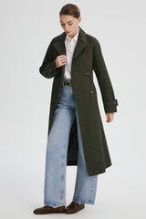 Maxi Length Oversized Trench Coat orolay #color_olive