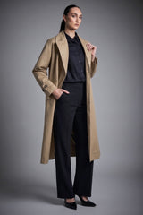 Maxi Length Oversized Trench Coat orolay #color_khaki