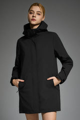Mid-Length Waterproof Trench Jacket orolay #color_black
