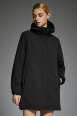 Mid-Length Waterproof Trench Jacket orolay #color_black