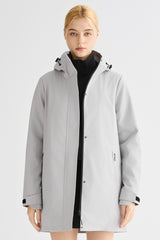 Mid-Length Waterproof Trench Jacket orolay #color_gray