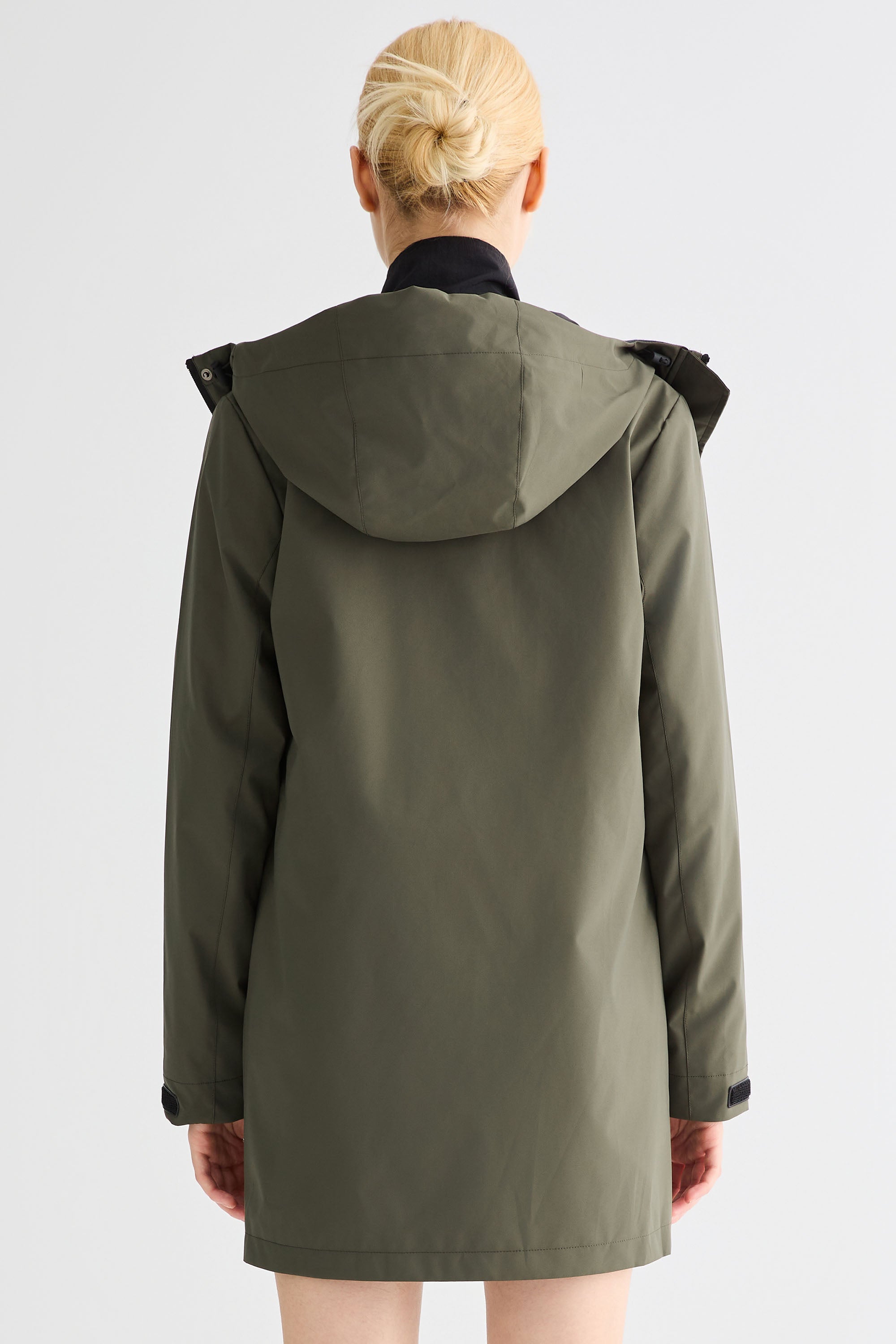 Mid-Length Waterproof Trench Jacket orolay #color_olive