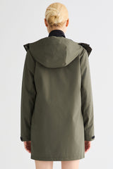 Mid-Length Waterproof Trench Jacket orolay #color_olive
