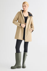 Mid-Length Waterproof Trench Jacket orolay #color_khaki