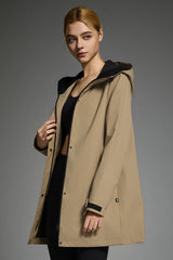 Mid-Length Waterproof Trench Jacket orolay #color_khaki