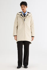 Mid-Length Windproof Parka Coat #color_beige