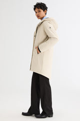 Mid-Length Windproof Parka Coat #color_beige