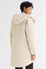 Mid-Length Windproof Parka Coat #color_beige