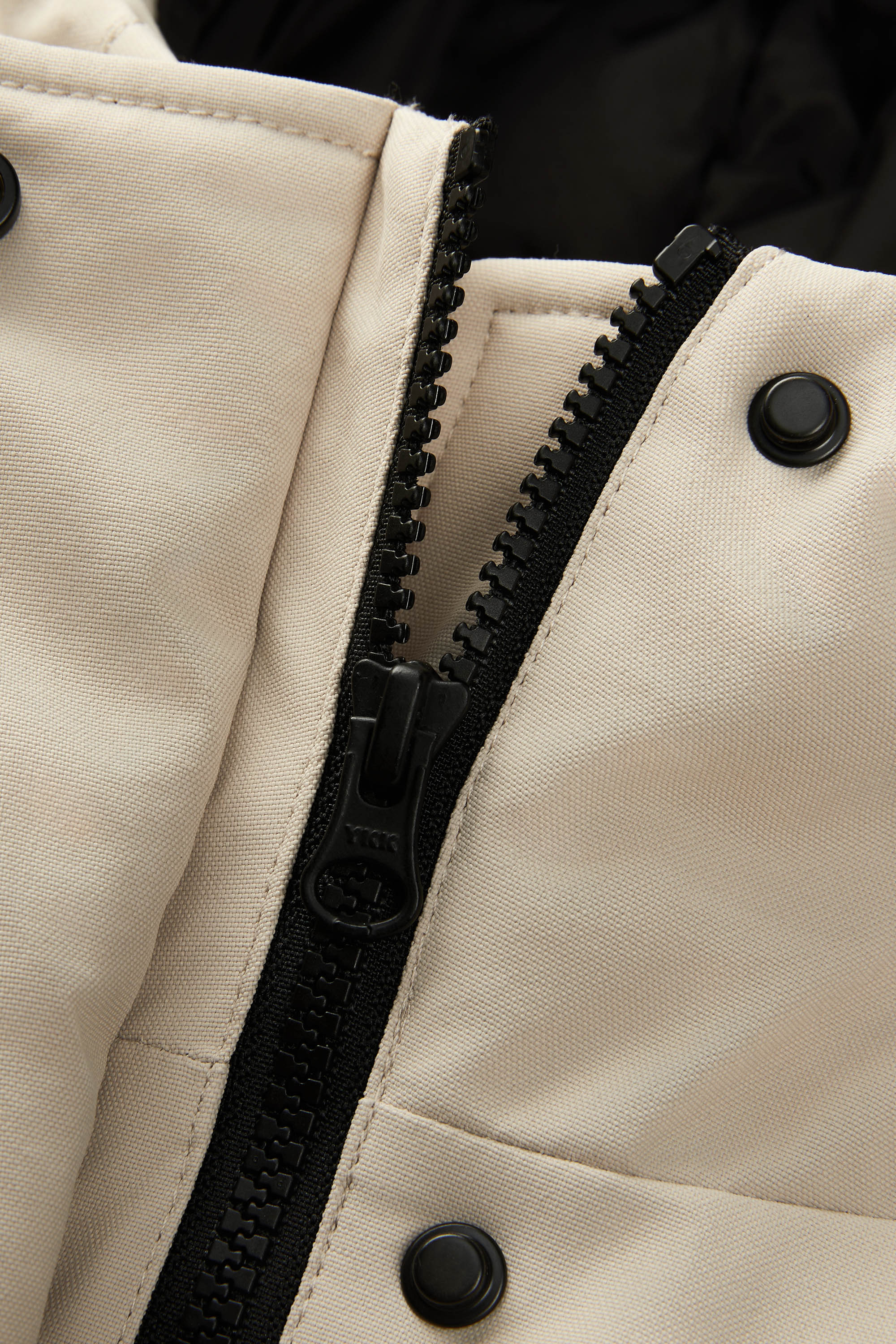 Mid-Length Windproof Parka Coat #color_beige