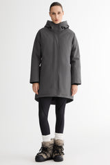 Mid-Length Windproof Parka Coat #color_gray