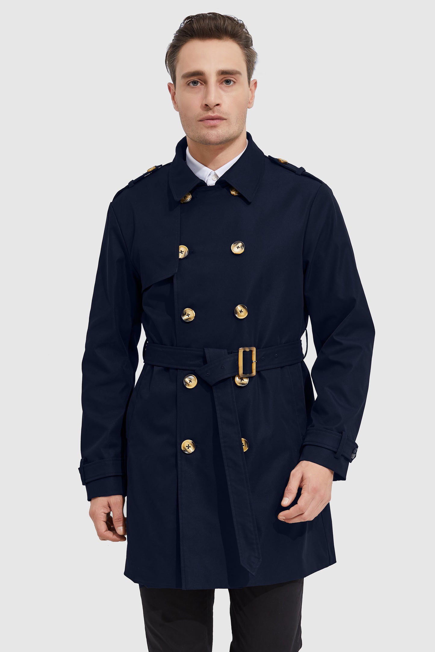 Long Double Breasted Trench Coat