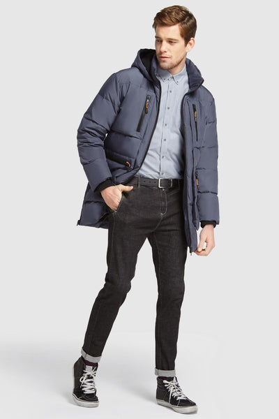 Orolay Men s Hooded Thickened Windproof Down Jacket