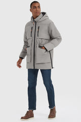 Orolay 092 Classics Hooded Thickened Down Jacket men #color_Gray