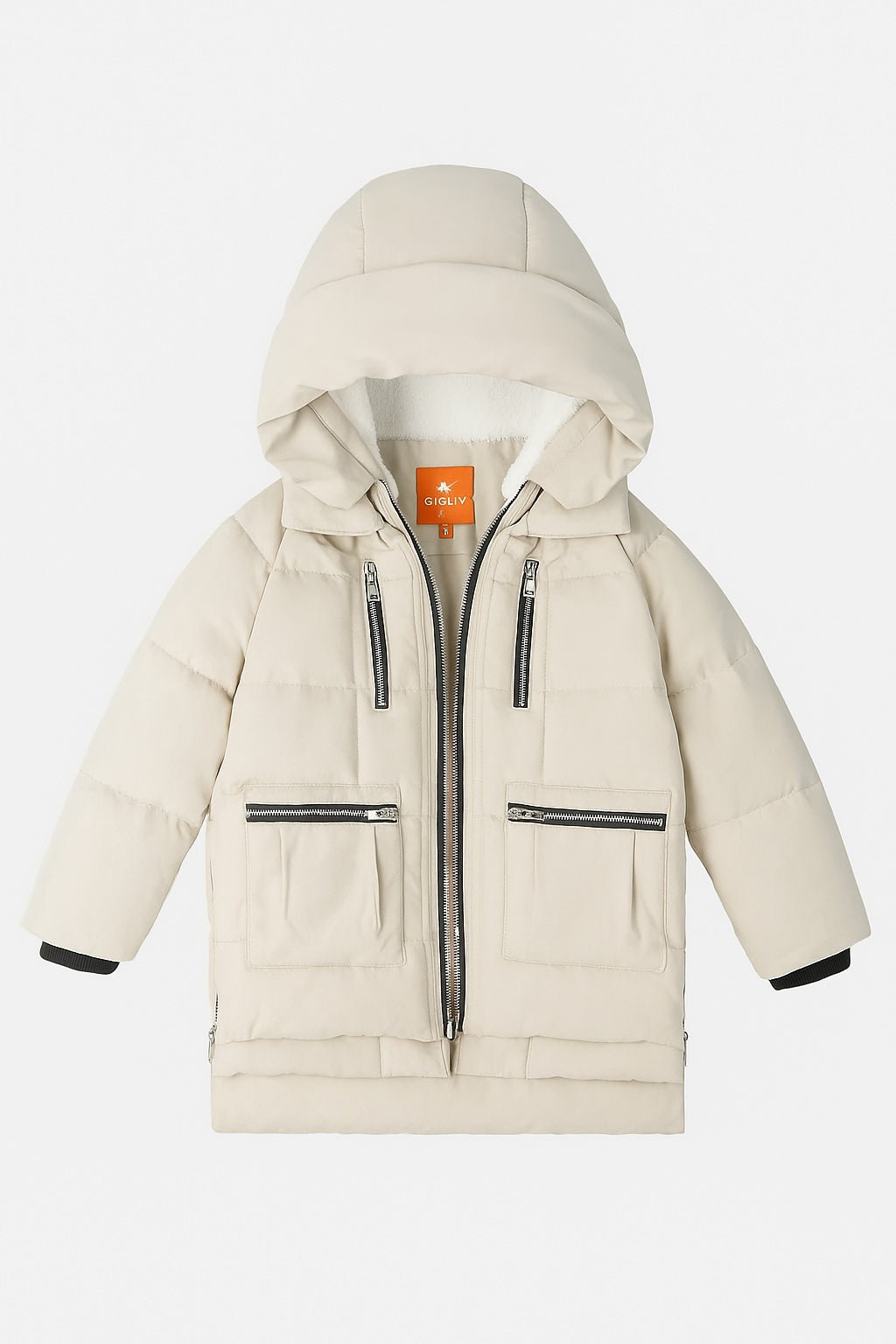 Orolay 092 Classics Kids Thickened Hooded Down Coat #color_beige