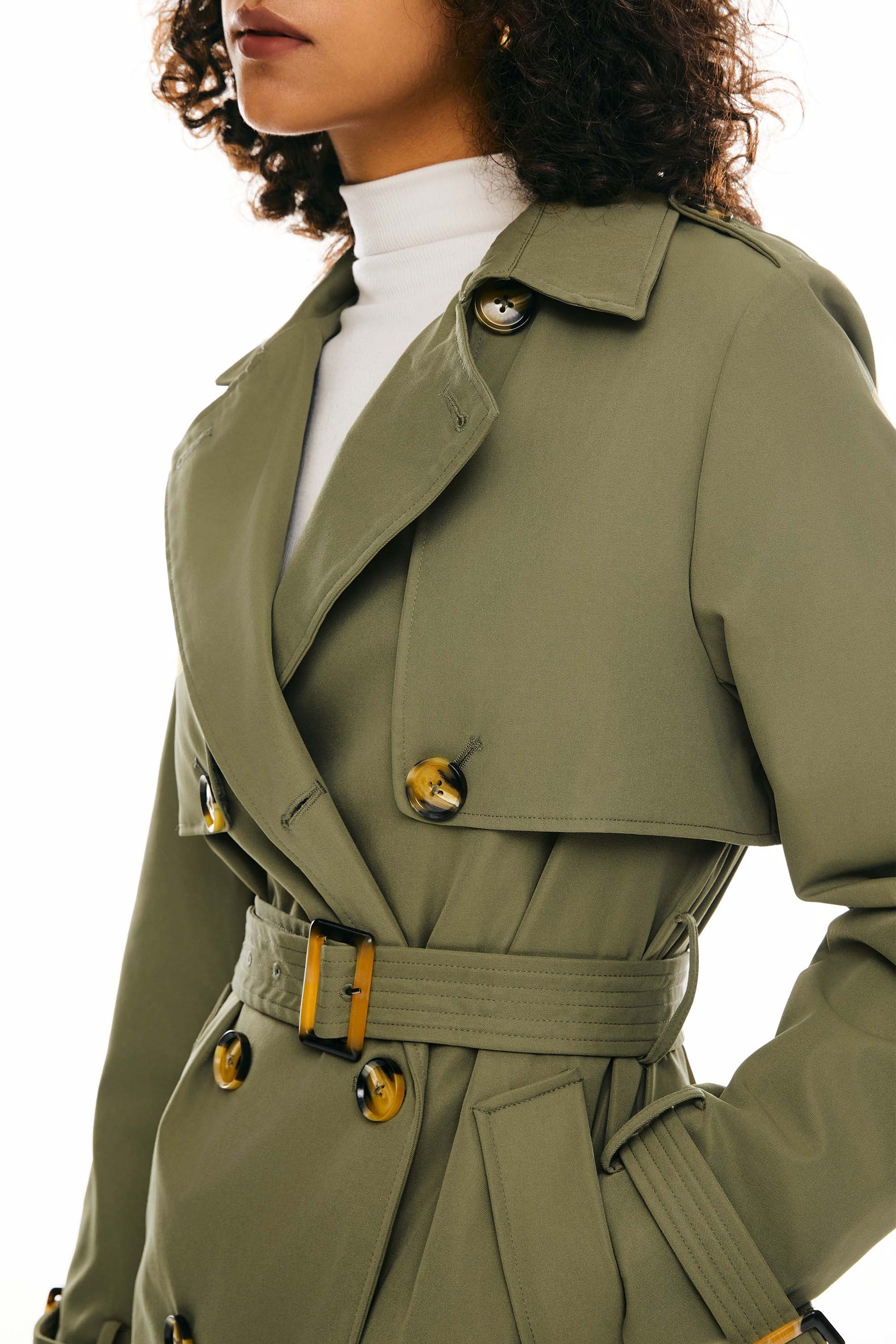 London Fog Women's Double-Breasted 3/4 Length Belted Trench Coat, Stone, M Medium : Buy Online at Best Price in KSA - Souq is now London Fog Women's Double-Breasted 3/4 Length Belted Trench Coat, Stone, M Medium : Buy Online at Best Price in KSA - Souq is now