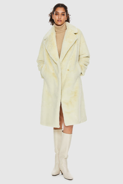 Orolay Women's Faux Fur Mid-Length Sherpa Teddy Coat