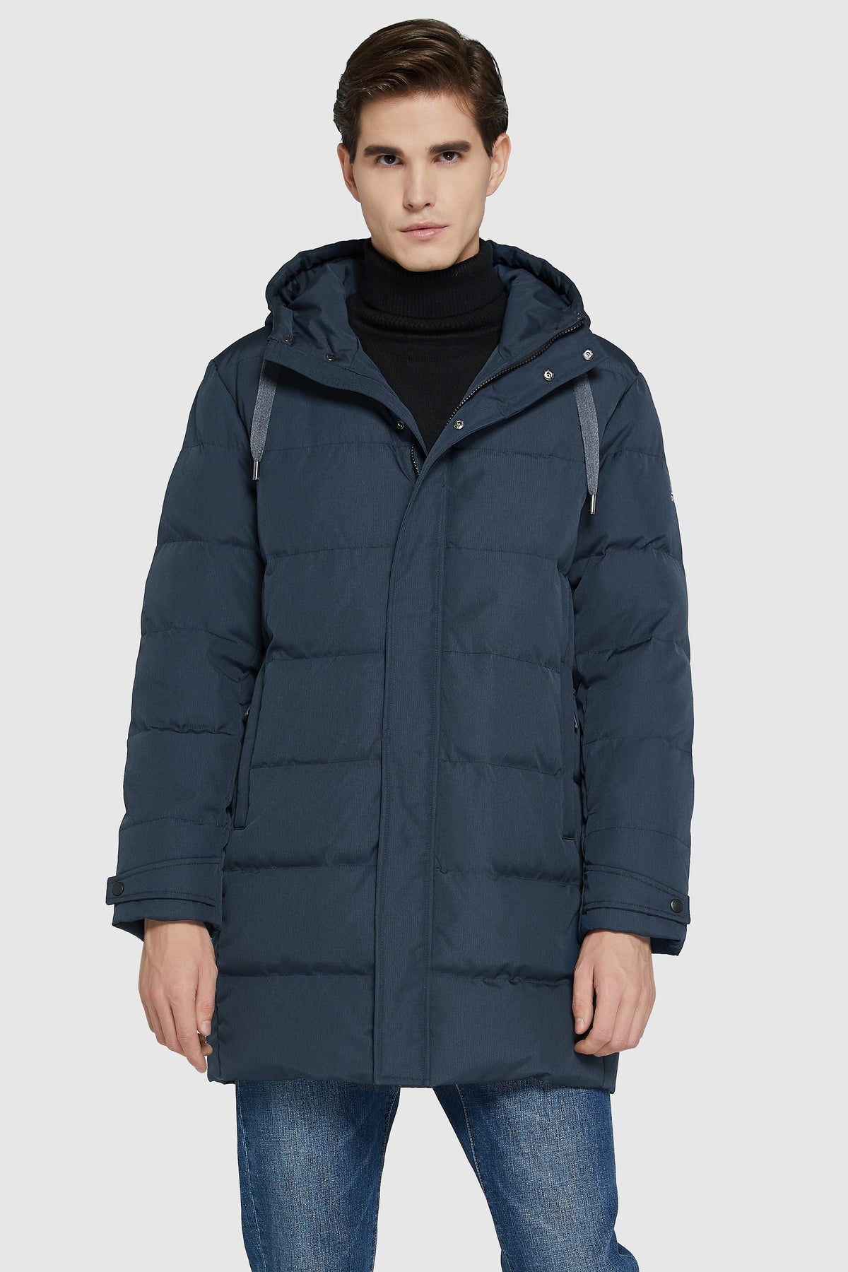 Orolay Mid-Length Hooded Puffer Down Jacket