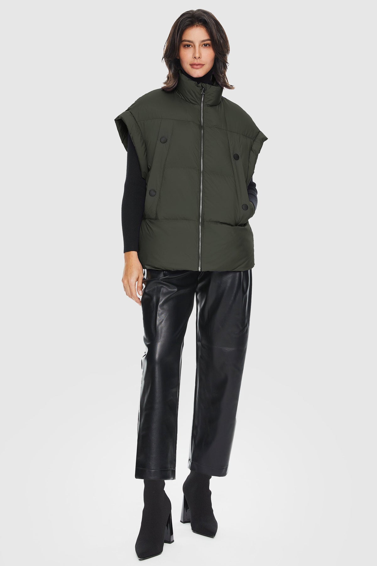 Oversized Sleeveless Classic Puffer Vest