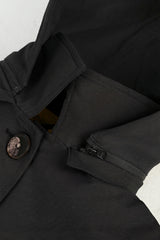 Orolay-Single-Breasted Trench-#color_Black