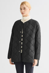 Oversized Quilted Drop-Shoulder Jacket Orolay #color_black