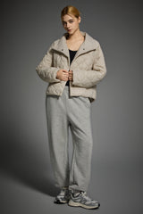 Oversized Quilted Raglan Sleeve Lightweight Jacket #color_beige