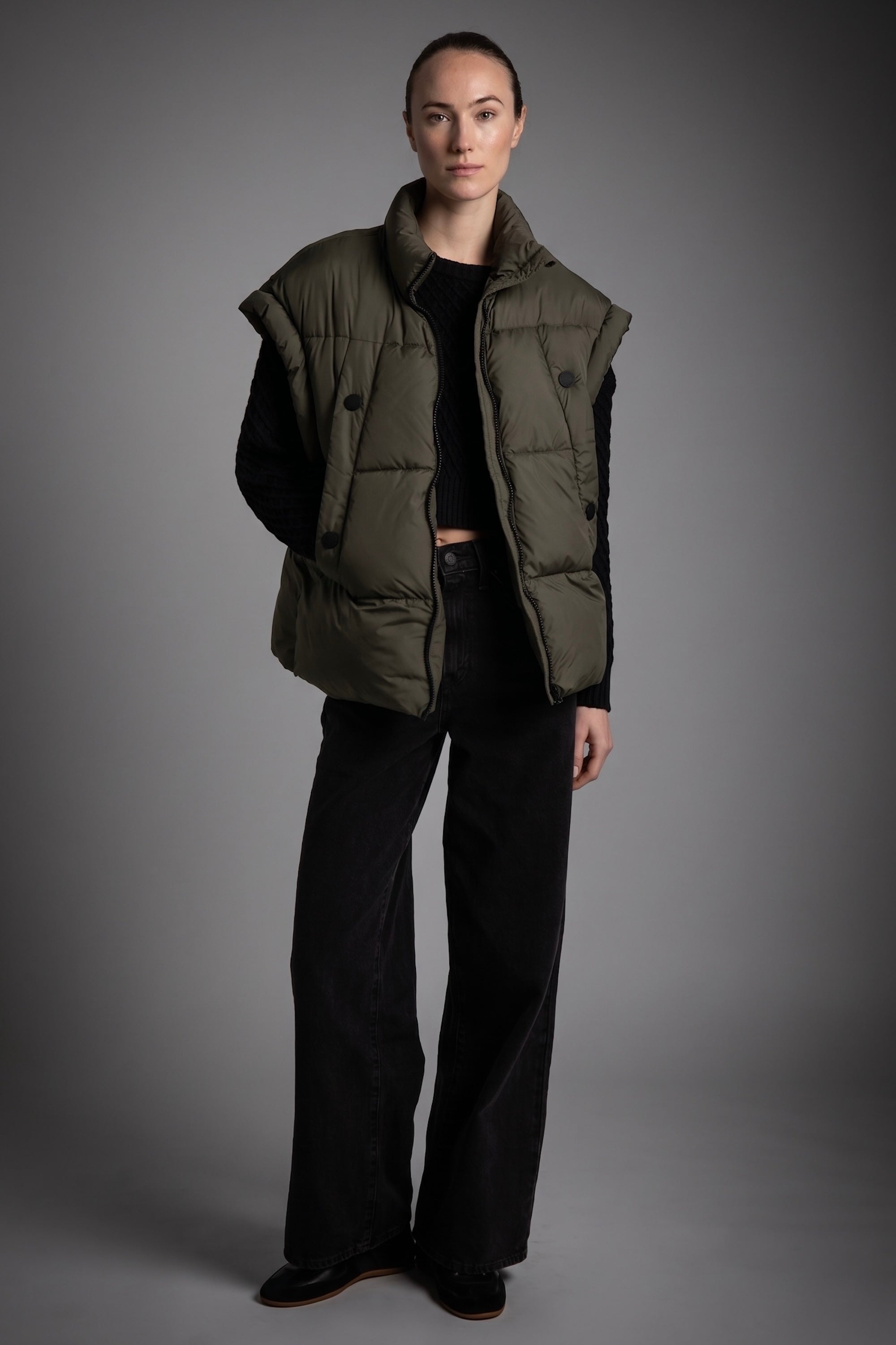 Orolay-Sleeveless Classic Puffer Vest-#color_Sea Turtle