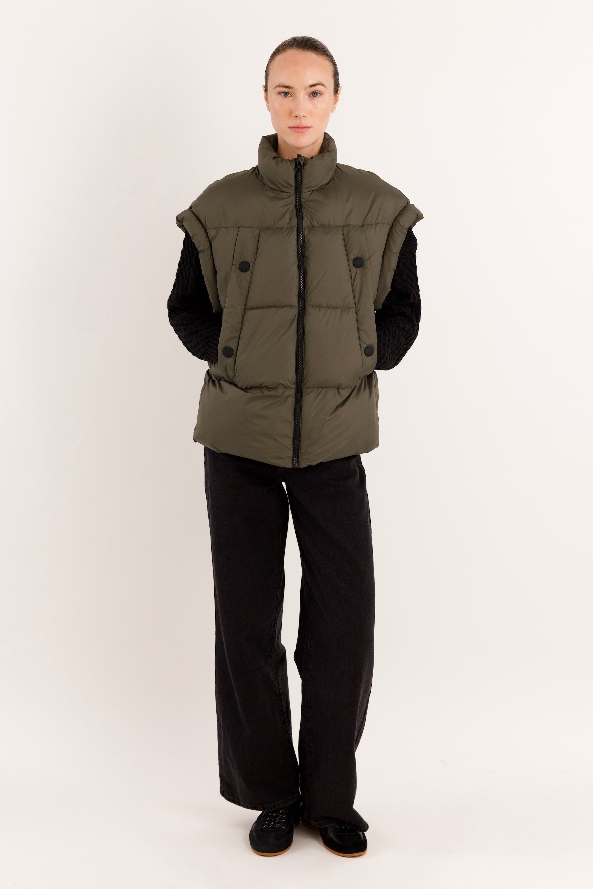 Orolay-Sleeveless Classic Puffer Vest-#color_Sea Turtle
