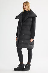 Orolay-Oversized Collar Puffer Down Vest-#color_Black