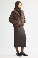 Oversized Quilted Raglan Sleeve Lightweight Jacket #color_coffee